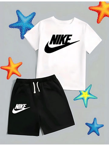 Summer Nike Printed T-Shirt Shotrs