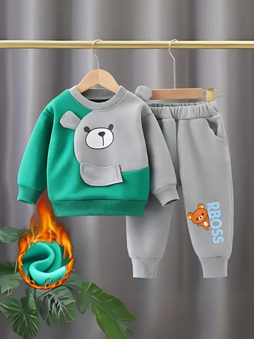 Green & grey pooh ids winter panel tracksuit
