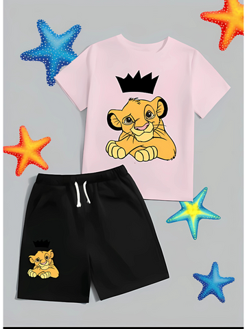 The Lion King T Shirt Two Piece Tracksuits Set
