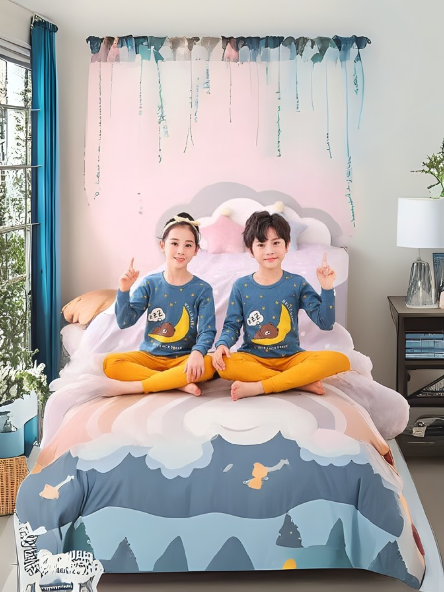 Sleeping bear printed kids bear