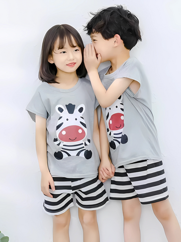 Cute Baby Zebra Pattern Printed Kids Wear